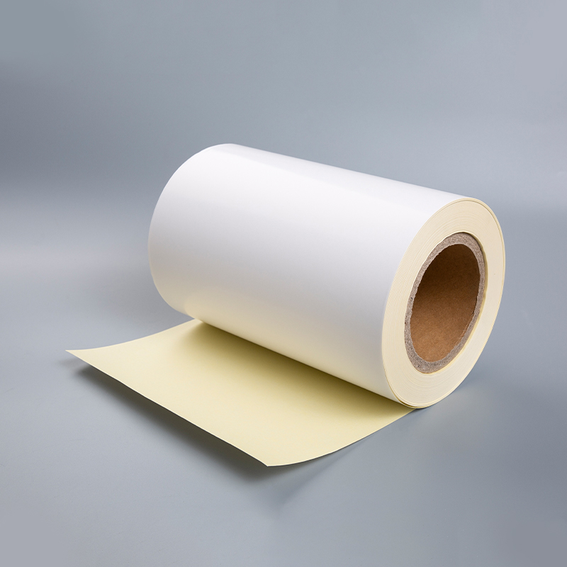 Papel semibrilhante com liner removível amarelo